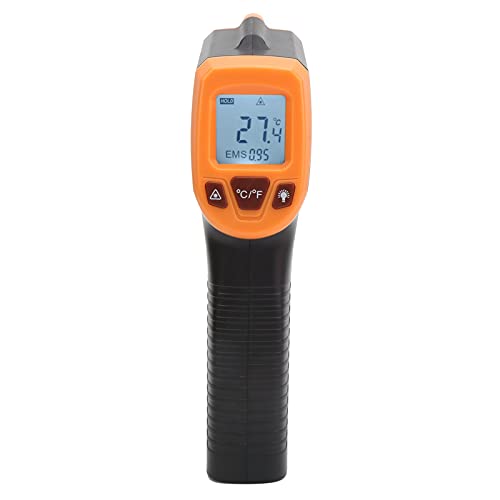 Fafeicy Infrarot-Thermometer, GM320S Temperaturmesspistole Infrarot mit LCD-Display Industriethermometer (-50 600 Bis 600 ℃)(Orange), Infrarot- Und Laser-Thermometer von Fafeicy