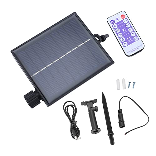 Fafeicy Solar String Light Control Box, 4,5V 1,2W IP65 Polysilizium Automatisch Wasserdicht, 8 Blinkmodi Einstellbare Helligkeit Solar-Lichterkette Platine, Timerfunktion (Ausgangsverstärkung 24 V) von Fafeicy