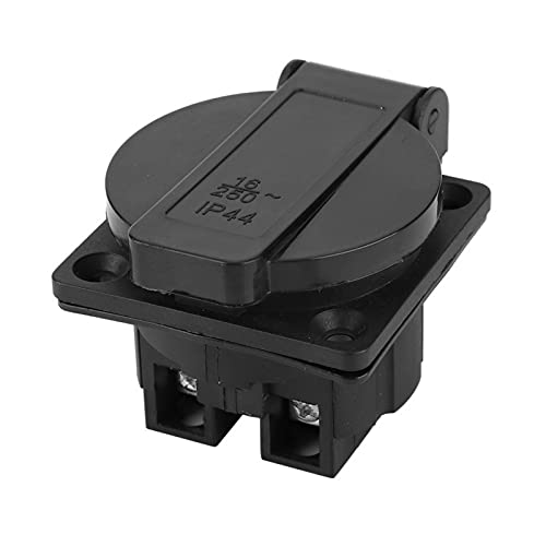 Fafeicy Steckdose, für Generator, 250V 16A, schwarz industriell wasserdicht, deutscher Stil, 65 x 50 x 40 mm Fafeicy Steckdose, für Generator, 250V 16A, schwarz industriell wasserdicht, deutscher Stil, 65 x 50 x 40 mm von Fafeicy