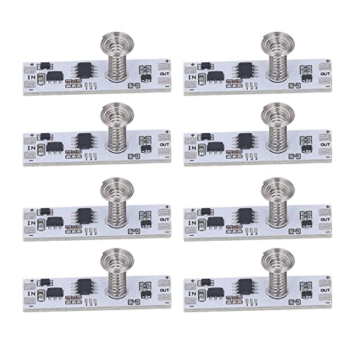 Kapazitives Touch-Dimmer-Modul, 8-teiliges Kapazitives Touch-Dimmer-Schaltermodul, Stufenloses Integriertes Schaltkreis-Dimmmodul-Panel für LED-Licht, Kapazitiv von Fafeicy