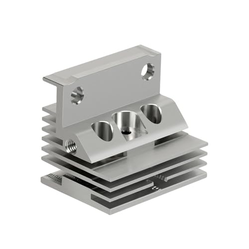 Kühlkörper Aluminiumlegierkühler für Freality K1/K1 Max 3D -Druckerteile Kühler für Ein Stück Keramikheizungsblock, Silber (2) von Fafeicy
