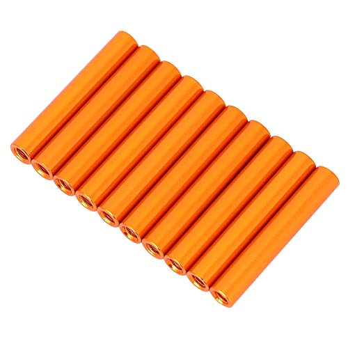 M3-Abstandsbolzen, 10 Stück, Runder Aluminium-Abstandssäulen-Abstandshalter M3 X 30 Mm für RC-Flugzeug, FPV-Quadcopter, CNC-Orange, Hardware-Abstandshalter von Fafeicy