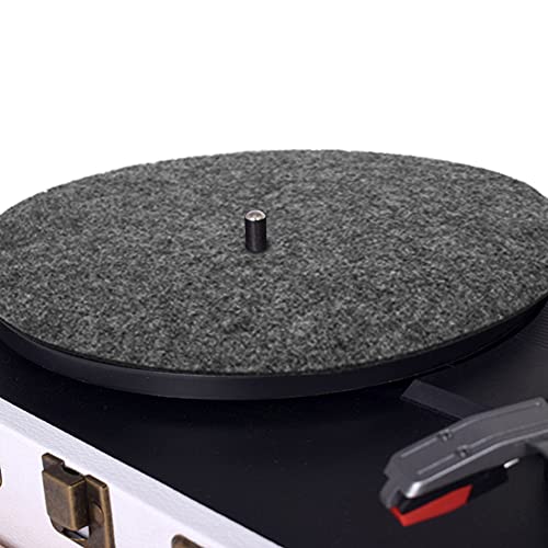 Plattenmatte mit Plattentable, Woll -Rekord -Plattentable Matte, Slipmate für Antivibration Kissenkissen für Plattenspieler Pad Accessoire ToyFigure (Black) von Fafeicy
