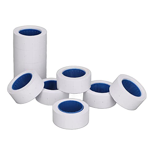Preisschild -Etikett -Papier -Tag -Papier 15000pcs, 21x12mm, Doppelte Rote Linie, Glatterer Druck, Schnelles Trocknen mit 3 Röhren 10 Rollen 500 Blätter für M5500 MX5500 (WHITE) von Fafeicy