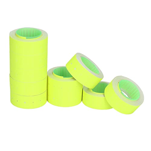 Preisschild -Etikett -Papier -Tag -Papier 15000pcs, 21x12mm, Doppelte Rote Linie, Glatterer Druck, Schnelles Trocknen mit 3 Röhren 10 Rollen 500 Blätter für M5500 MX5500 (fluoreszierendes Gelb) von Fafeicy