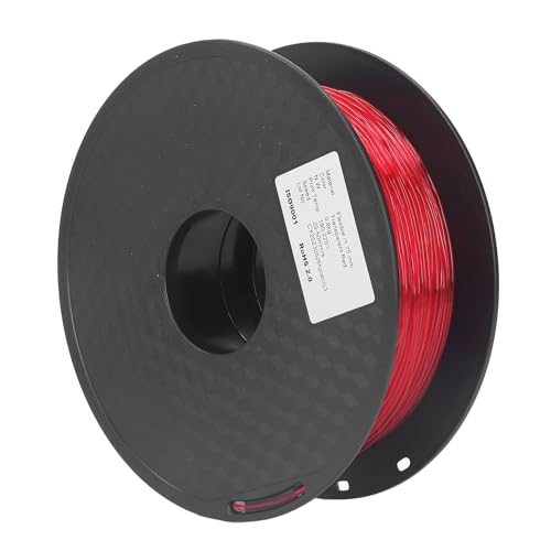 Stabiler TPU -Filament 1 Kg Bundle Clog Genauer Effekt für 3D -Druckprojekte (Transparentes Rot) von Fafeicy