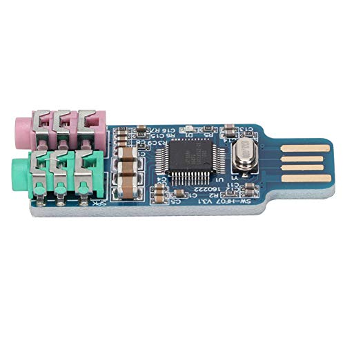 USB-Soundkarte CM108 Externer Audio-Adapter, Tragbar, Plug-and-Play für Computer, Laptop von Fafeicy