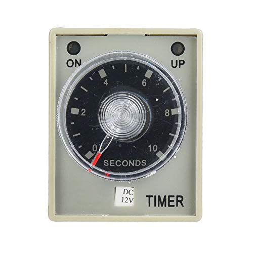 Zeitrelais, 10s 8 Pins -Timer mit Großem Transparentem, DIN -Schieneninstallationsmethode Industrial Automation System, Automatisierungssystem für die Industrie (DC12V) von Fafeicy