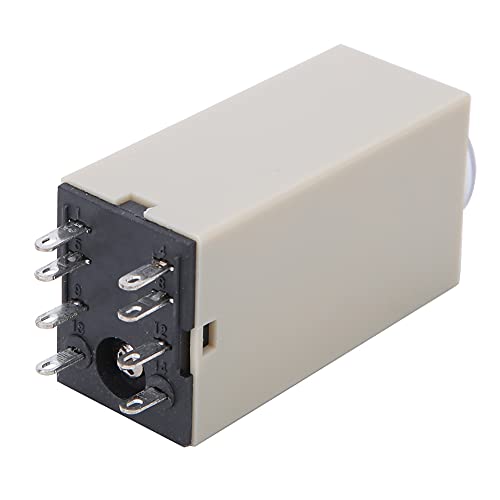 Zeitrelais, Transparentes Zifferblatt 8Pins H3Y-2 mit Verzinktem Messingmaterial für Elektrische Geräte, Geeignet für Haushaltsgeräte, Einstellbare 0-3-Zeit-Relais (12VDC) von Fafeicy