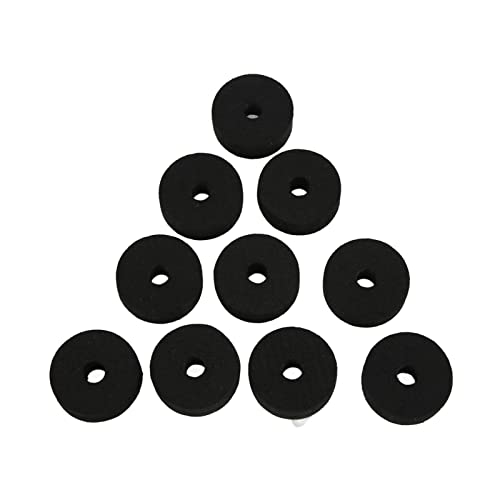 Exquisite Polierte 20 -pcs -Becken Filz Waschpads, Verbesserung der Klang und Schützen Becken, Perfektes Drum Set Accessoires (BLACK) von Fafeims