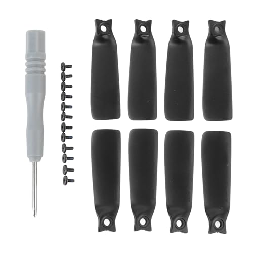 Fafeims 8PCS -Drohnen -Propeller Niedrige Rauschen, Leichte Propellerblätter für Flip -Drohne mit Schraubendreher (Black) von Fafeims