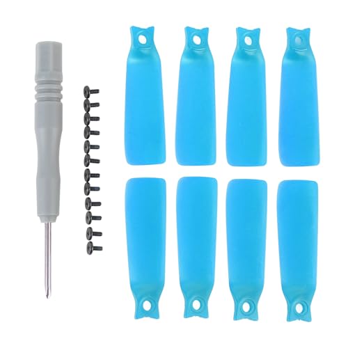 Fafeims 8PCS -Drohnen -Propeller Niedrige Rauschen, Leichte Propellerblätter für Flip -Drohne mit Schraubendreher (Blue) von Fafeims