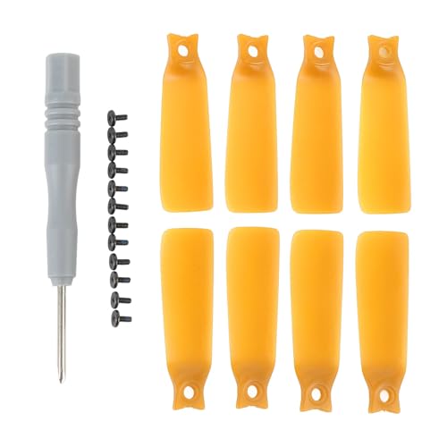 Fafeims 8PCS -Drohnen -Propeller Niedrige Rauschen, Leichte Propellerblätter für Flip -Drohne mit Schraubendreher (ORANGE) von Fafeims