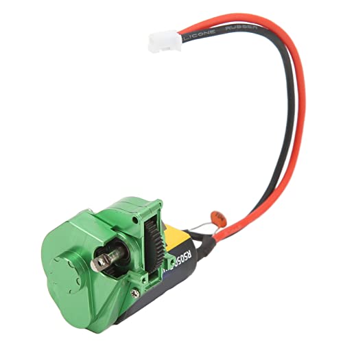 Hochleistungsgetriebe mit 66-t-gebürstetem Motor für Axiale SCX24 1/24 RC-Auto, Staubbeständiges, Leichtes Upgrade, Geeignet für Anfänger (GREEN) von Fafeims