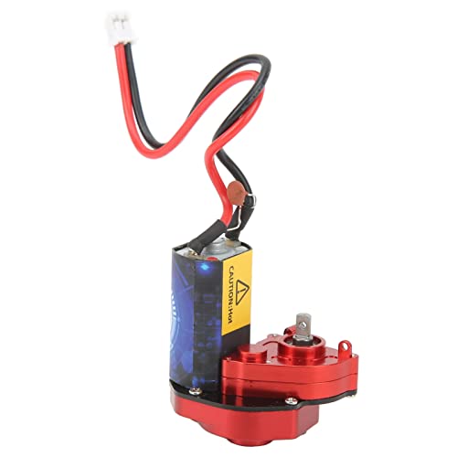 Hochleistungsgetriebe mit 66-t-gebürstetem Motor für Axiale SCX24 1/24 RC-Auto, Staubbeständiges, Leichtes Upgrade, Geeignet für Anfänger (Rot) von Fafeims