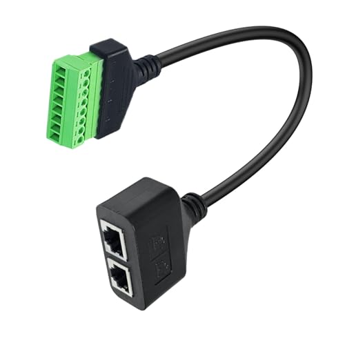 2 Port RJ45 Cat6 8p8c Weibchen Bis 8Pin Schraubenadapter Für Cat6 10gbit / S ReliaBled Ethernet Erweiterung 2 Port RJ45 Cat6 8p8c Weibchen Bis 8Pin Schraubenadapter Für Cat6 10gbit / S ReliaBled Ethernet Erweiterung von Fahoujs