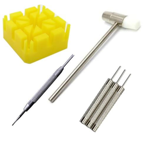 Fahoujs 6PCS Link Pin Entfernung Tools Uhren Band Gurthalter Mit Hammer SmartWatch Gürtel Link Entferner Tool Zur Uhr Einstellung Fahoujs 6PCS Link Pin Entfernung Tools Uhren Band Gurthalter Mit Hammer SmartWatch Gürtel Link Entferner Tool Zur Uhr Einstellung von Fahoujs