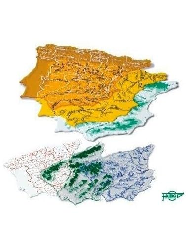 Vorlagen aus Kunststoff, Motiv Landkarte von Spanien, 3er-Pack von Faibo