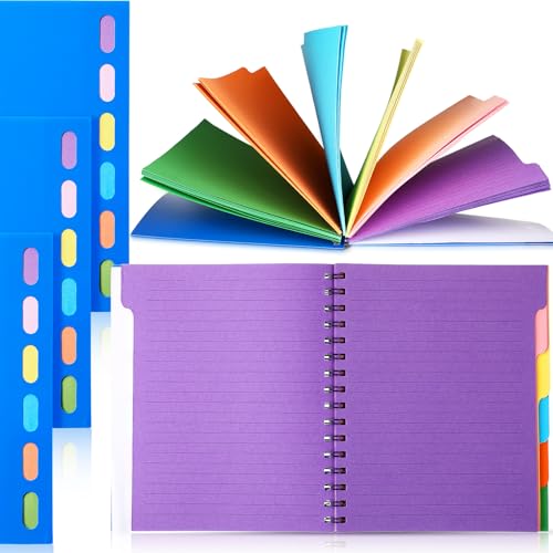 Fainne 6 Subject Spiral Notebook Tab Notebook 6.75 x 8.25'' Lined Pages with Tabs 240 Pages 6 Color Coded Sections Tabbed Note Pads for Students Studying Supplies(Blue,3 Pcs) von Fainne