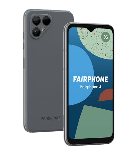 Fairphone 4 5G nachhaltiges Smartphone (6GB RAM | 128 GB, 6.3” Full HD+, Qualcomm Snapdragon 750G, dual SIM), Android, Grau von Fairphone
