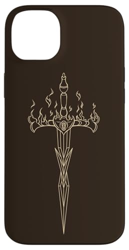 Brennendes Schwert in Flammen Emo E-Girl Boy Alt Trad Mall Y2K Goth Hülle für iPhone 14 Plus von Fairy Grunge Fairycore Clothes for Women and Men