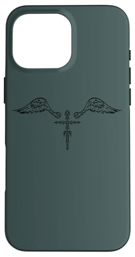 Goth Cross Biblically Accurate Wings Alt Egirl Eboy Y2K Emo Hülle für iPhone 16 Pro Max von Fairy Grunge Fairycore Clothes for Women and Men