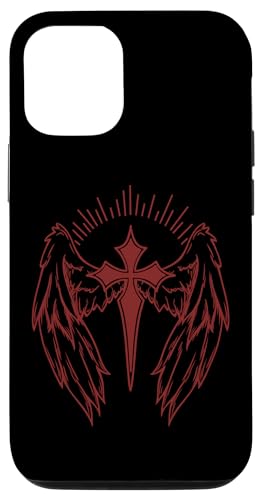 Gothic Kreuz und Flügel Gothic Egirl Eboy Y2K Emo Alt Hülle für iPhone 12/12 Pro von Fairy Grunge Fairycore Clothes for Women and Men
