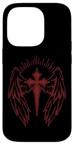 Gothic Kreuz und Flügel Gothic Egirl Eboy Y2K Emo Alt Hülle für iPhone 14 Pro von Fairy Grunge Fairycore Clothes for Women and Men