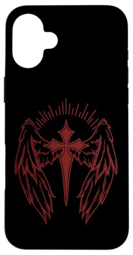 Gothic Kreuz und Flügel Gothic Egirl Eboy Y2K Emo Alt Hülle für iPhone 16 Plus von Fairy Grunge Fairycore Clothes for Women and Men