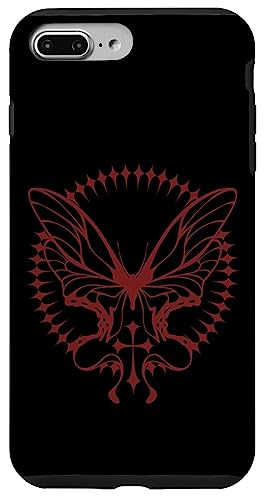 Grunge Fairycore Dark Fairy Y2K Tattoo Style Gothic Schmetterling Hülle für iPhone 7 Plus/8 Plus von Fairy Grunge Fairycore Clothes for Women and Men
