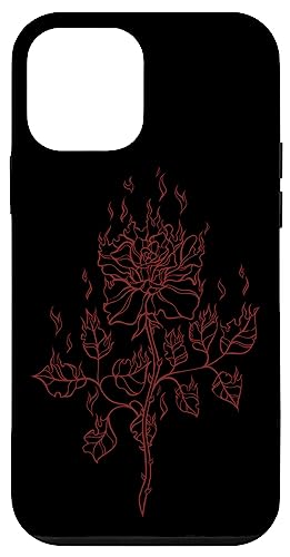 Rose brennt in Flammen Emo E-Girl Boy Y2K Alt Trad Mall Goth Hülle für iPhone 12 mini von Fairy Grunge Fairycore Clothes for Women and Men