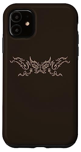 Schmetterling Tattoo Grunge Fairycore Aesthetic Goth Hülle für iPhone 11 von Fairy Grunge Fairycore Clothes for Women and Men