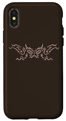 Schmetterling Tattoo Grunge Fairycore Aesthetic Goth Hülle für iPhone X/XS von Fairy Grunge Fairycore Clothes for Women and Men