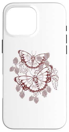 Schmetterlinge Brombeeren Alt Emo Eboy Egirl Goth Cottagecore Hülle für iPhone 16 Pro Max von Fairy Grunge Fairycore Clothes for Women and Men
