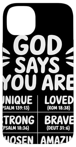 God Says You Are Christian Bibelvers Inspirierend Hülle für iPhone 14 Plus God Says You Are Christian Bibelvers Inspirierend Hülle für iPhone 14 Plus von Faith-Based Inspirational Quotes for Men & Women