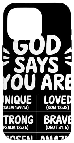 God Says You Are Christian Bibelvers Inspirierend Hülle für iPhone 16 Pro God Says You Are Christian Bibelvers Inspirierend Hülle für iPhone 16 Pro von Faith-Based Inspirational Quotes for Men & Women