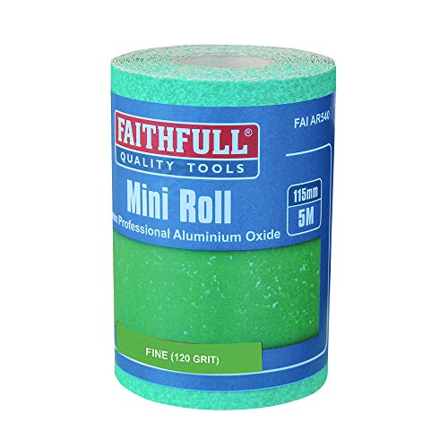 Faithfull - Aluminium Oxid Papierrolle Green 115 mm x 5M 120G - FAIAR5120G von Faithfull
