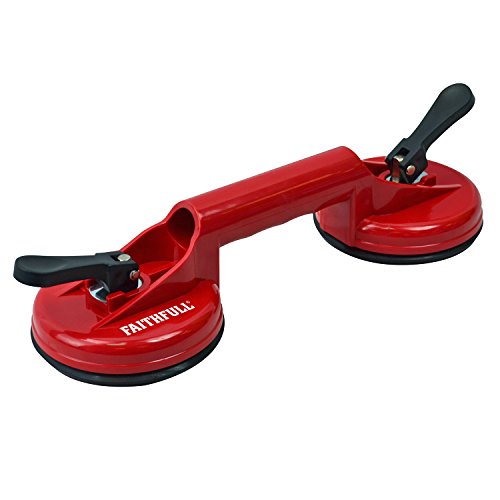 Faithfull FAISUCPAD2 Saugheber mit zwei Pads, 120 mm, Pads bis 45 kg belastbar von Faithfull