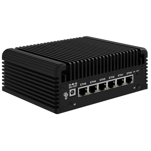 6 LAN 2.5G Firewall Router 12th Gen Inṭel N150 6X i226-V Fanless Mini PC DDR5 2xHDMI2.1 USB3.2 Type-C pf-Sense Proxmox,8GB DDR5 128GB NVMe von FakestarPC