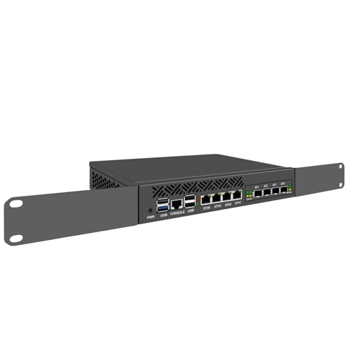 FakestarPC 1U 9,5 Zoll (24,6 cm) Backup – Rack-Feuerstelle Mini PC N100 4 x / 2 x 10 g SFP 4 x 226 – V 2,5 G Gateway Netzwerk-Sicherheitsserver von FakestarPC