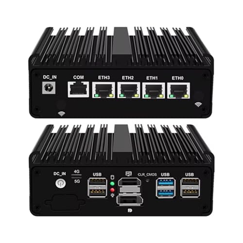 FakestarPC Firewall Micro Device N100,4X i226 – V 2,5 G Mini-PC ohne Lüfter, 6 x USB, 1 x HDMI, 1 x DP 1 x RJ45 COM, Mini PC Industrial PVE esxi von FakestarPC