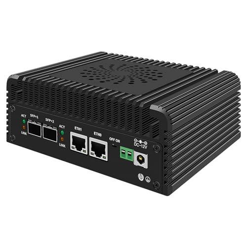 FakestarPC Mini Firewall Core i3 N305 ohne Lüfter, Mini-PC mit 4 Pare – LAN, 2 x 10 g SFP + 2 x 2 x 226 – V 2,5 G RJ45 LAN, WLAN, 6 x USB, 2 x HDMI, 2 x COM, 8 GB Ddr5 128 GB Nvme FakestarPC Mini Firewall Core i3 N305 ohne Lüfter, Mini-PC mit 4 Pare – LAN, 2 x 10 g SFP + 2 x 2 x 226 – V 2,5 G RJ45 LAN, WLAN, 6 x USB, 2 x HDMI, 2 x COM, 8 GB Ddr5 128 GB Nvme von FakestarPC