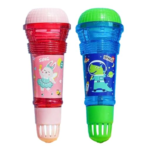 Falafoty 2Pcs Echo Mikrofon Kinder Singen Spielzeug Prop, Handmikrofon Spielzeug Singen Geschenke für Kindergeburtstag Musikspielzeug, Simuliertes Mikrofon Musik Modell Partybevorzugung Prop (2) von Falafoty