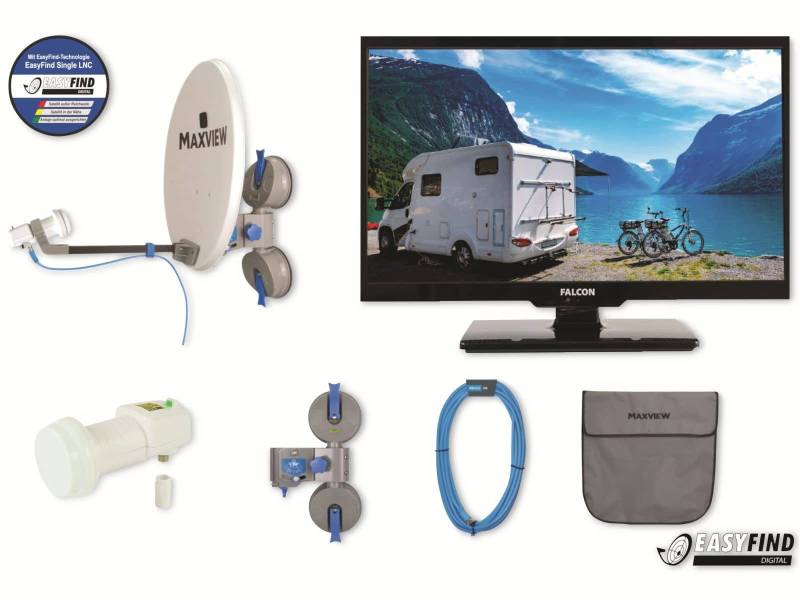 FALCON Easyfind TV Camping Set Maxview Pro, inkl. LED-TV 48 cm (19") von Falcon