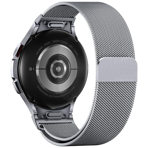 Faliogo Ein Klick Metall Armband Kompatibel Mit Samsung Galaxy Watch 6 40mm 44mm, 7 4 5, Keine Lücke Edelstahl Ersatzband für 5 Pro/6 4 Classic, Grau Faliogo Ein Klick Metall Armband Kompatibel Mit Samsung Galaxy Watch 6 40mm 44mm, 7 4 5, Keine Lücke Edelstahl Ersatzband für 5 Pro/6 4 Classic, Grau von Faliogo