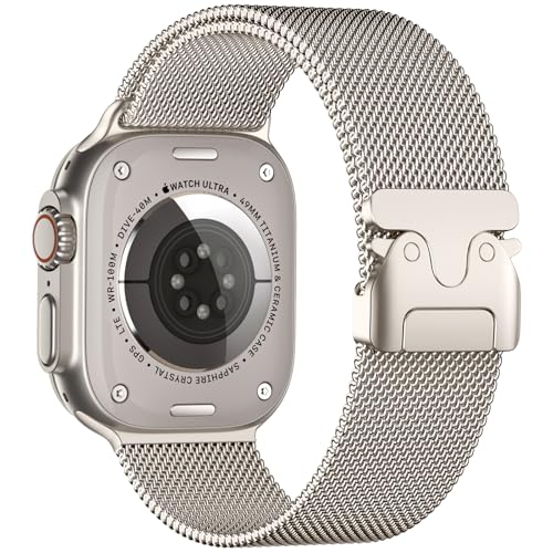 Faliogo Kompatibel mit Apple Watch Ultra 2/Ultra 49 mm, Edelstahl Loop Band mit Fallschirm-Schnalle für Apple Watch Series 10 46 mm, Series 9/8/7 45 mm, SE2/SE/6/5/4 44 mm, 3/2/1 42 mm, Polarstern Faliogo Kompatibel mit Apple Watch Ultra 2/Ultra 49 mm, Edelstahl Loop Band mit Fallschirm-Schnalle für Apple Watch Series 10 46 mm, Series 9/8/7 45 mm, SE2/SE/6/5/4 44 mm, 3/2/1 42 mm, Polarstern von Faliogo