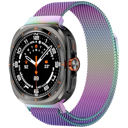Faliogo Metall Armband Kompatibel mit Samsung Galaxy Watch Ultra Armband 47mm für Herren Damen, Edelstahl Magnetisch Mesh band für Galaxy Watch Ultra Armband, Kunterbunt Faliogo Metall Armband Kompatibel mit Samsung Galaxy Watch Ultra Armband 47mm für Herren Damen, Edelstahl Magnetisch Mesh band für Galaxy Watch Ultra Armband, Kunterbunt von Faliogo