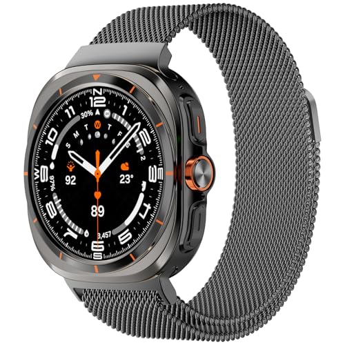 Faliogo Metall Armband Kompatibel Mit Samsung Galaxy Watch Ultra 47mm Für Herren Damen, Edelstahl Magnetisch Mesh Band, SpaceGrau Faliogo Metall Armband Kompatibel Mit Samsung Galaxy Watch Ultra 47mm Für Herren Damen, Edelstahl Magnetisch Mesh Band, SpaceGrau von Faliogo