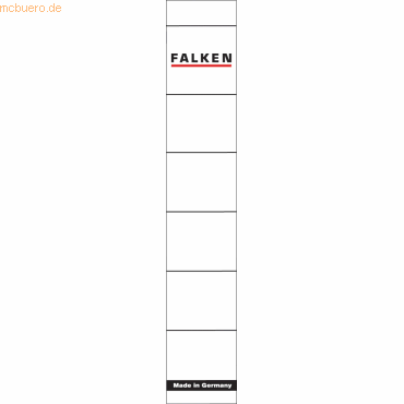 Falken Einsteck-Rückenschilder 30x190mm VE=10 Stück weiß von Falken