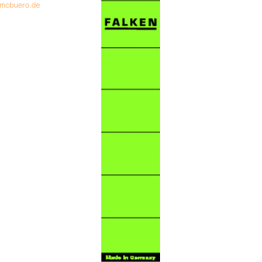 Falken Ordnerrückenschilder selbstklebend 36x190mm VE=10 Stück grün von Falken